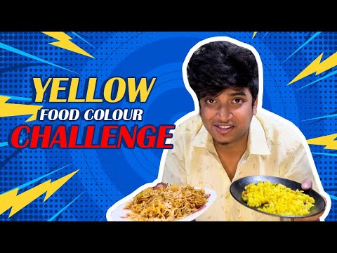 24hr Yellow Colour Food Challenge | Eating Only Yellow Coloured Food | Kalpak vlog