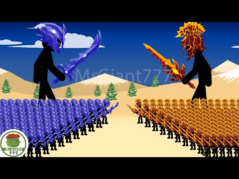 STICK FIGURE 9999 MERCENARY ICE SKIN VS MERCENARY LAVA SKIN HACK | Stick War Legacy Mod | MrGiant777