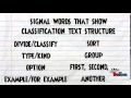 Exploring Classification Text Structures