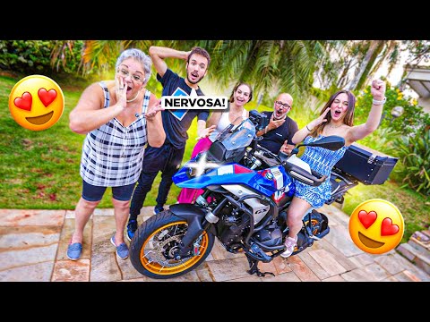 REAÇÃO DA MINHA FAMÍLIA AO VER MINHA MOTO NOVA !!!  * bmw 1300*