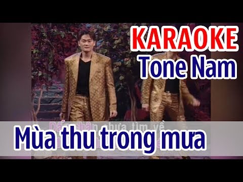 Mùa Thu Trong Mưa KARAOKE – Lâm Nhật Tiến, Phi Bảo, Duy Linh, Lê Tâm | Tone Nam