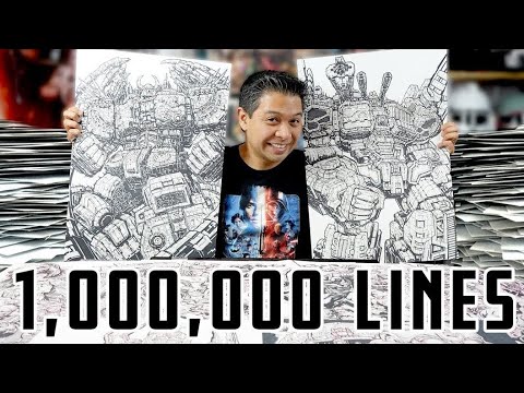 Drawing 1, 000, 000 lines (and my trip to marvel studios)