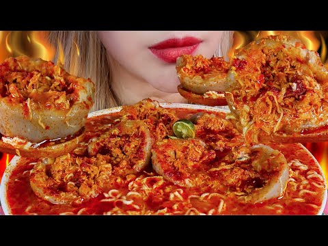 ASMR 💥☠️ BASO ACI ISI AYAM SUWIR MERCON 🔥 SPICY JUMBO CHICKEN FILLED TAPIOCA BALLS