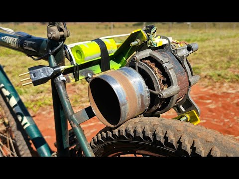 Bicicleta com Motor de Máquina de LAVAR ROUPAS