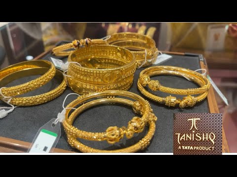 Tanishq Gold Latest Bangels collection with wt & price | Light weight Bangels |Tanishq bala bangels