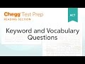 Strategies for ACT Reading Keyword and Vocabulary Questions