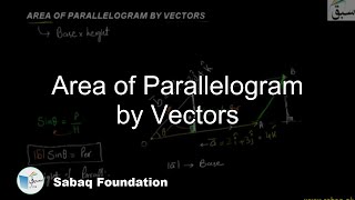 Area of Parallelogram by Vectors
