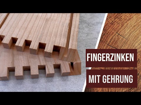 Fingerzinken mit Gehrung: Nuten und Profile sind kein Problem mehr. Ideal für kleine Kästen.
