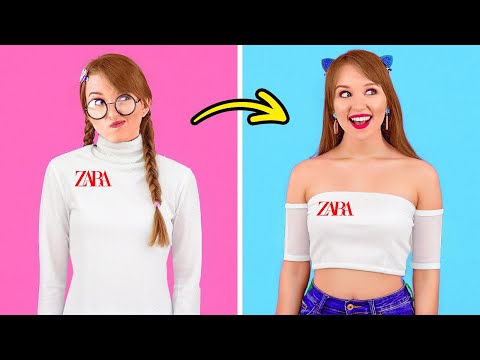FROM NERD TO POPULAR! DIY Your Own Stylish Clothes ✨ by 123 GO! LIVE