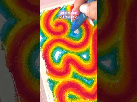 DIY crayon colouring idea🌈