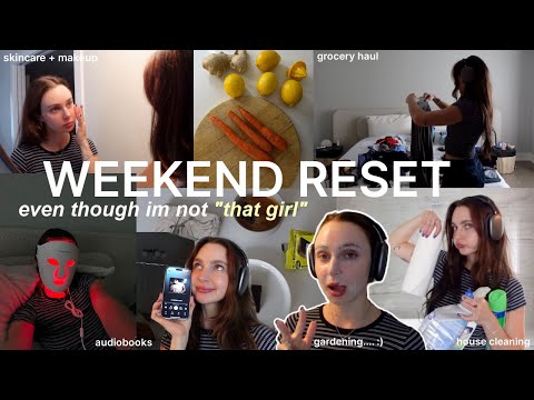WEEKEND RESET (as a non-clean-girl): grocery haul, skincare, cleaning, special gardening... :)
