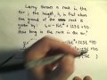 Projectile Motion and Quadratic Equations