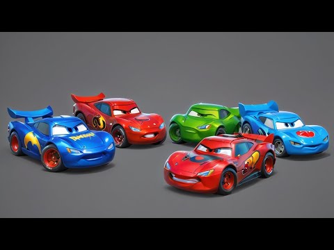 SPIDERMAN CARS Race Challenge MEGA COLOR Blocks Rampa ! SUPERHERO HULK Sonic EPIC Car Racing - GTA 5