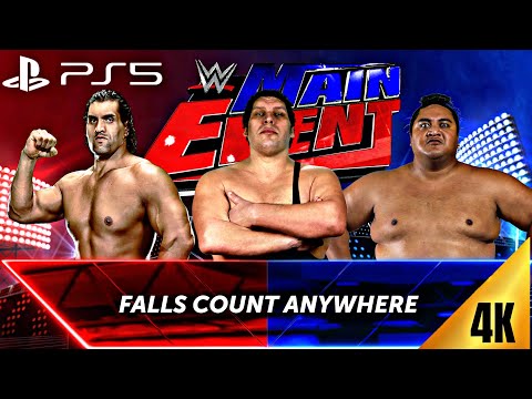 WWE 2K24 | Giant Showdown: The Great Khali vs Yokozuna vs Andre the Giant