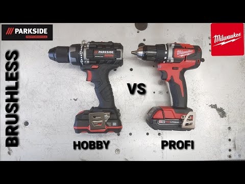 Parkside vs Milwaukee akumulátorové vŕtačky Brushless HOBBY vs PROFI