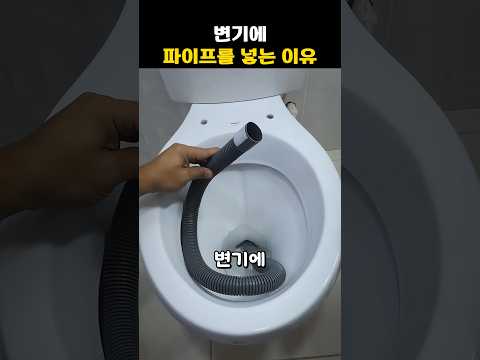 변기에 파이프를 넣는 이유