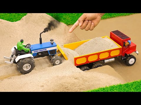 Diy mini truck trolley sand loading science project | Diy tractor | ‪@sanocreator