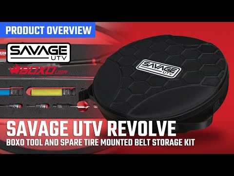 Off-Road Preparedness with Savage UTV Revolve BOXO Tool Kit and Spare Tire Mounted Belt Storage Case