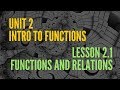 Exploring Functions and Relations