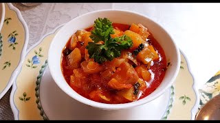 Баклажаны с овощами в томатном соусе!