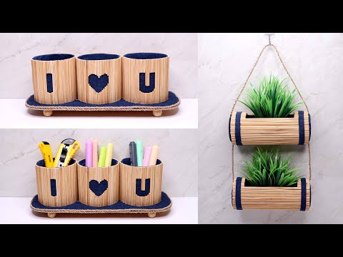 Creative things with waste materials | Wadah serbaguna dari jeans bekas dan botol plastik