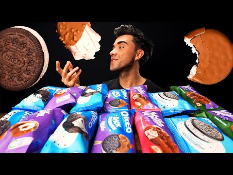 ASMR MILKA & OREO ICE CREAM MUKBANG | ASMR CHOCOLATE ICE CREAM 리얼사운드 먹방