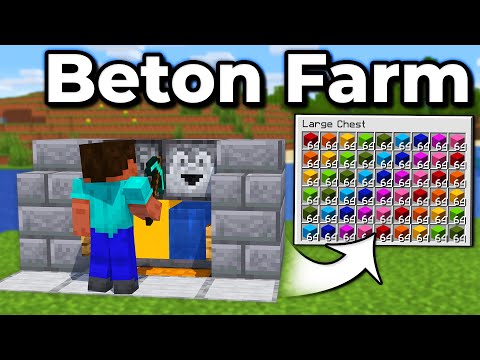 Minecraft - Einfache AFK Beton Farm // Concrete Farm - Tutorial 1.21