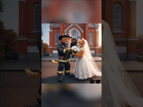 CAT LOVE STORY | He saved the baby, but not his childhood sweetheart bride #cat #cute #love
