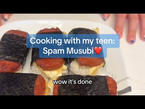 Cooking with my teen: Spam Musubi❤️