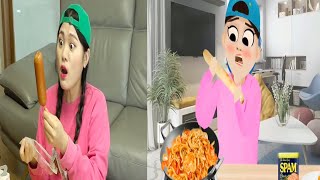 MUKBANG 하이유의 직접 만든 요리 모음 리얼 먹방! Fire Spicy Noodle Tteokbokki Cooking COMPILATION REAL SOUND| HIU 하이유
