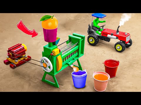 top most creative diy mini tractor making orange juice machine | diy giant juice tank