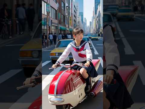 Retro Scooter Adventure in the City