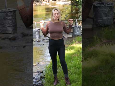 Lets Make Bucket 🪣 from Duct Tape !  #survival #bushcraft  #camping #outdoors #forest