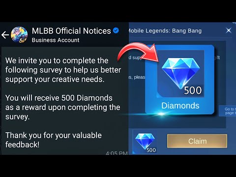 FREE 500 DIAMONDS SURVEY FOR MOBILE LEGENDS | QUICK SURVEY EVENT!