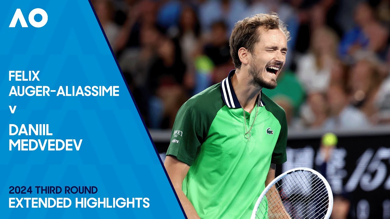 Felix Auger-Aliassime v Daniil Medvedev Highlights | Australian Open 2024 Third Round