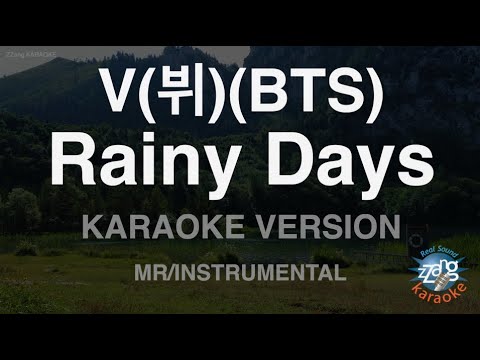 [짱가라오케/노래방] V(뷔)(BTS)-Rainy Days (MR/Instrumental) [ZZang KARAOKE]