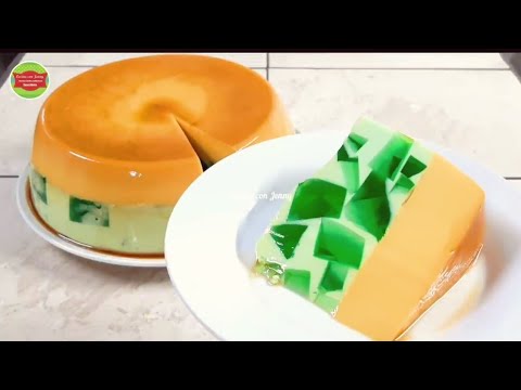 POSTRE 2 EN 1 FLAN Y GELATINA DE MOSAICO DE LIMÓN /Cocina con Jenny