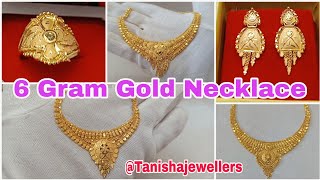 6 Gram Gold Necklace Designs With Price || Gold Set Designs With Weight And Price