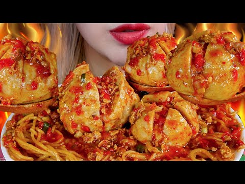 PEDAS DOWER❗️🤪ASMR MIE AYAM BAKSO GRANAT MERCON 🔥 SPICY CHICKEN NOODLE🌶