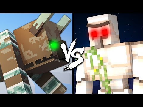 Ravager vs. Iron Golem - Minecraft