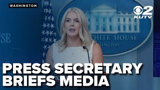 White House Press Secretary Karoline Leavitt briefs the media