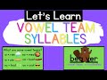 Exploring Vowel Team Syllables