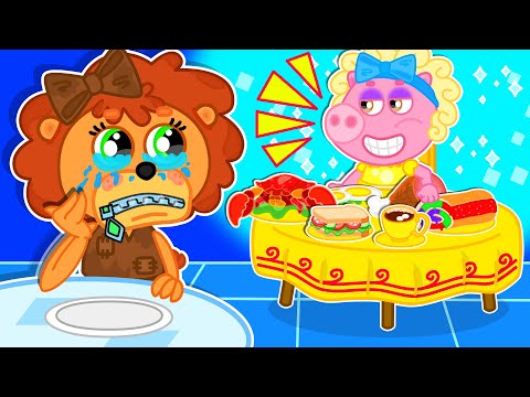 LeonCito | Ricos y pobres en el restaurante | Dibujos animados | Video Para Niños