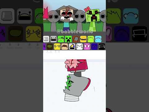 Sprunki Retake Human Sinner Edition, Panic x Creeper Fall in Love Vs Steve - Drawing Panic Human