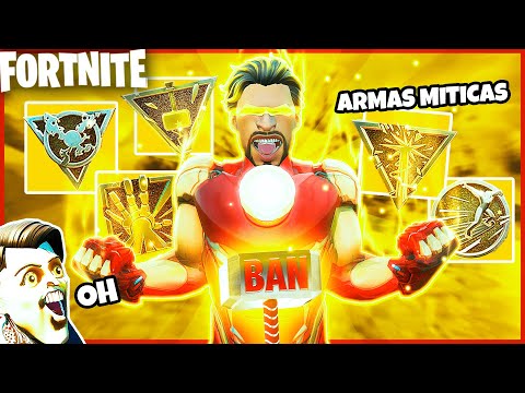 USO TODAS LAS ARMAS *MÍTICAS* y me BANEAN en FORTNITE 🤣🤣🔥- AzTeKWolF