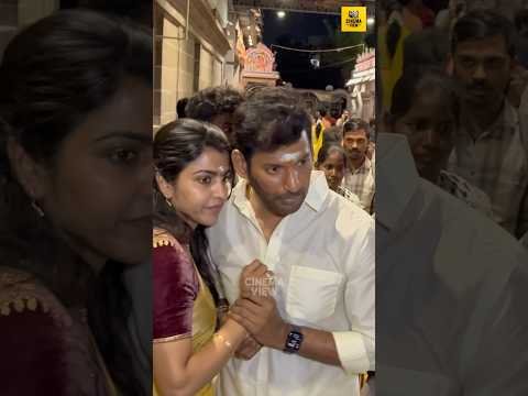 This couple got dharisanam at vadapalani❤️😩 #murugartemple #trending #vishal #engagement