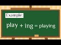 Forming the 'ing' Form of Verbs