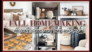 FALL HOMEMAKING MOTIVATION 2025 | FALL DECOR, CLEANING, AND BAKING