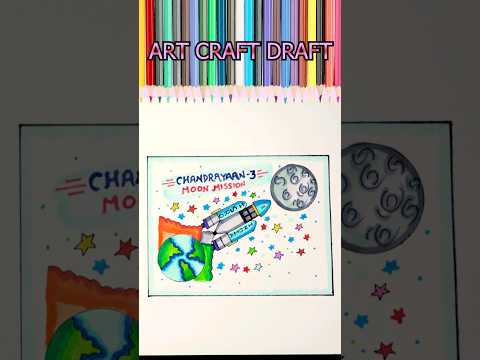 How To Draw Chandrayaan-3 #shorts #satisfying #isro #indian #indianflag #drawing #kidslearning