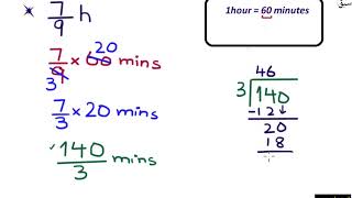 Conversion of minutes to seconds and hours. to minutes